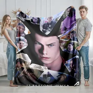 1 piece Stranger Things Season 4 Still Collection themed flannel blanket - All-season comfortable flannel blanket in modern style, suitable for sofas and beds, digital printing, super soft and warm, 100% polyester material, machine washable