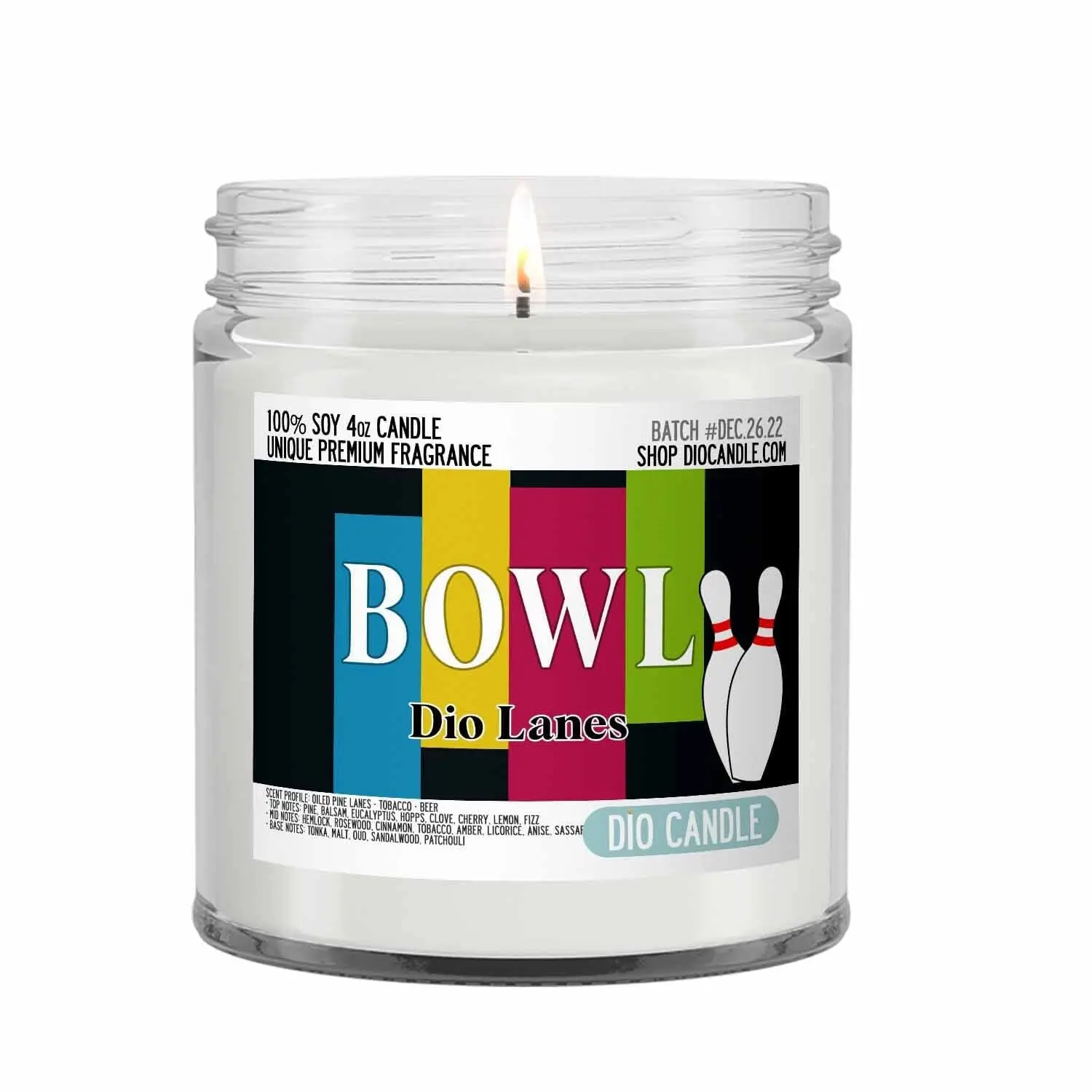 Bowling Scented Candle - Smells Like Oiled Pine Lanes, and Beer -Candle
