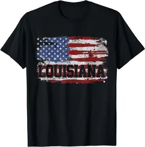 [Pure Cotton Graphics Tee] Louisiana Vintage T-Shirt