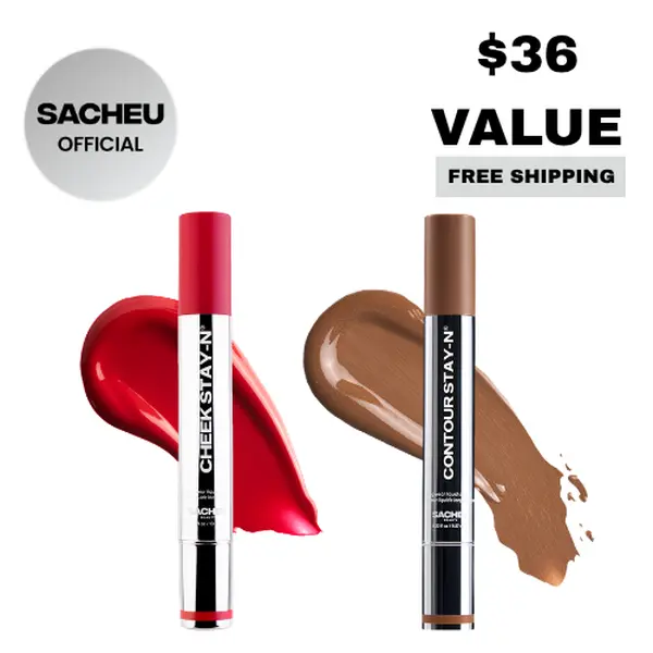 sacheu Build Your Own Sculpt & Blush Duo | Pick Your Contour + Cheek STAY-N Duo | All-Day Waterproof Set