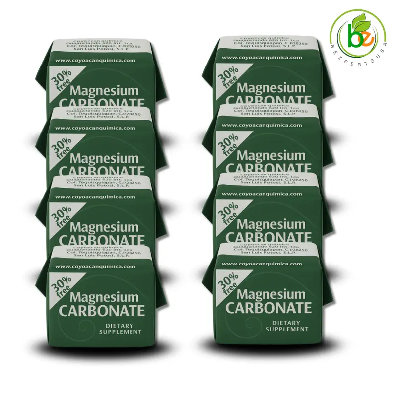 Coyocanquimica Magnesium Carbonate 8 Pack 7g Dietary Supplement 100% Natural Vegan Gluten Free Digestive Support Food Grade Powder Made in Mexico