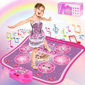 Dance Mat Toys for 3-12 Year Old Girls & Boys, Dance Mats with Light Up 6-Buttons & Wireless Bluetooth, Music Dance Toy with more  Modes Game, Birthday Xmas Gifts for 3 4 5 6 7 8 9 10+ Year Old Girls Boys