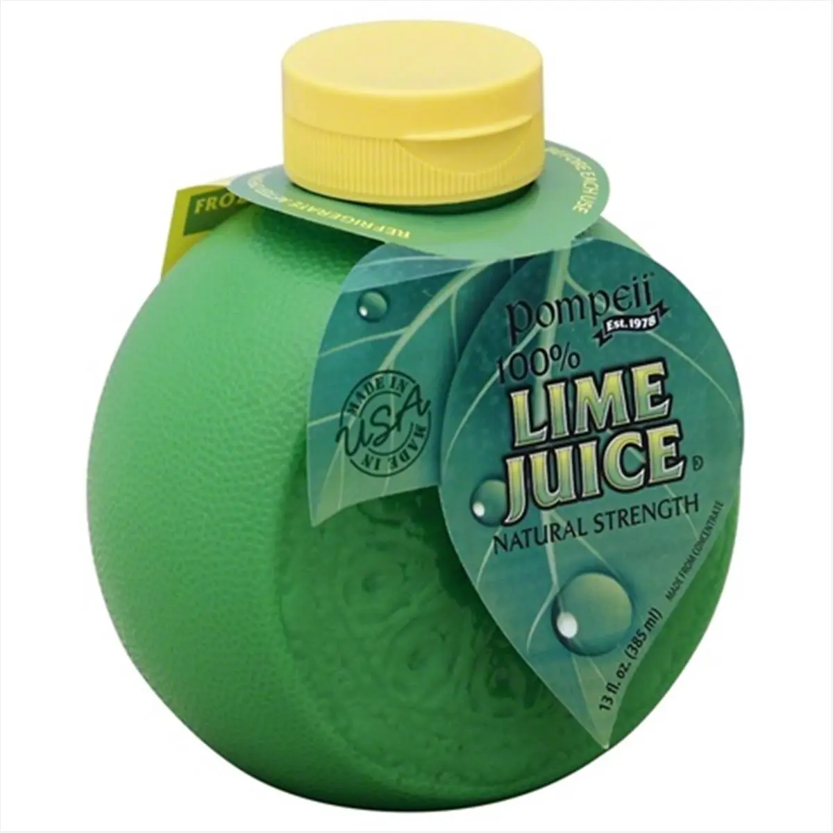 212 MAIN Pompeii Fruit Lime Juice Beverage, 100% Pure, 13oz, Pack of 12