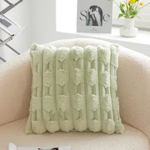 Large bamboo throw pillow cushion light luxury high-end waist backrest sofa pillow