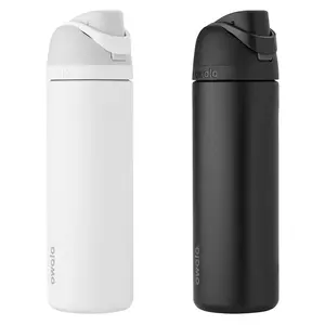 Owala Freesip Black & White 24/32oz Basic Water Bottle  - Gifts for Women Girls Lovers Friends Kids Bestie Birthday Christmas, Great for Travel