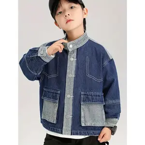 Autumn and winter fashion Korean-style patchwork design children's jacket