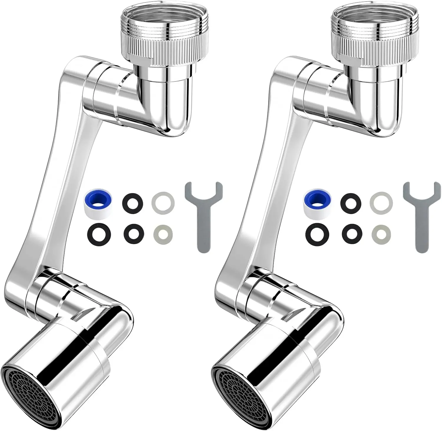 Rotatable Faucet Aerator Extension - for Effortless, All-Angle Control, Rotating Swivel Faucet Aerator Extender, Kitchen Bathroom Sink Faucets Sprayer Attachment with 2 Mode Splash(1Pack/2pack)   #dealsforyoudays