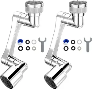 CityDry-Rotatable Faucet Aerator Extension - for Effortless, All-Angle Control, Rotating Swivel Faucet Aerator Extender, Kitchen Bathroom Sink Faucets Sprayer Attachment with 2 Mode Splash(1Pack/2pack)