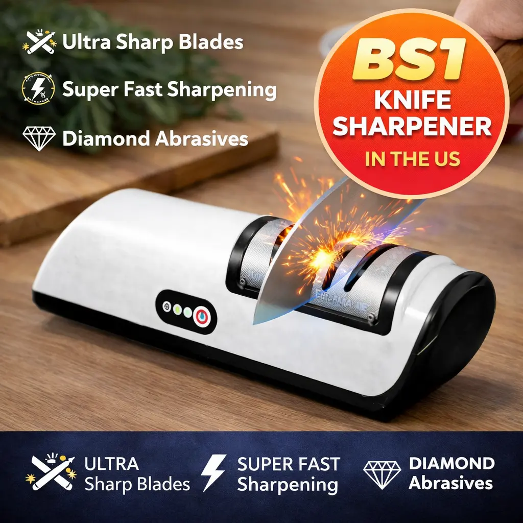 rofessional 4-Stage Electric Knife Sharpener, Multi-Function Kitchen Knife Sharpener for Home Use, Fast & Easy Blade Sharpening Kitchen Gadget #SummerVibes
