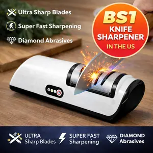 rofessional 4-Stage Electric Knife Sharpener, Multi-Function Kitchen Knife Sharpener for Home Use, Fast & Easy Blade Sharpening Kitchen Gadget