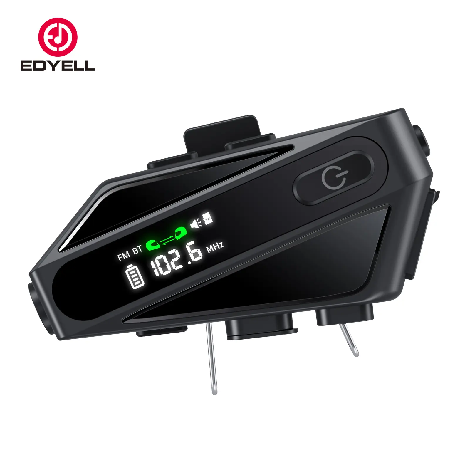 EDYELL Brand Motorcycle Helmet Headset, Bike Motorcycle Accessories, IPX6 Waterproof, IA Noise Reduction, 1000mAh Battery, 102.6 MHz Frequency, Built-in Charging Port for Rides & Concerts