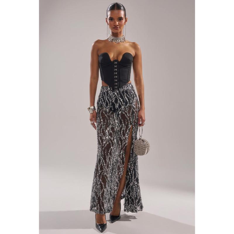 BEAUTIFUL SEQUIN MAXI SKIRT