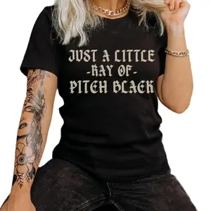 Gothic Black Ray Unisex Graphic Tee Retro Dark Fashion T-Shirt