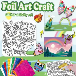 Foil Art Set Diy Art Design Butterfly Princess Ocean Fantasy Theme Fun Handmade Materials Seamless Coloring Magic Transfer Ideal for Birthday Cards Christmas Halloween Thanksgiving Gifts