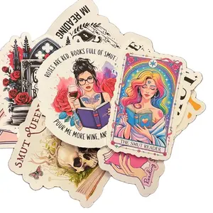 Smutty Bookish Stickers 12 Pack - Romance Reader Water Resistant Decals for Laptops Kindle Covers & Water Bottles Matte or Holographic Finish