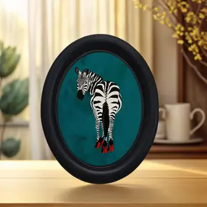 Vintage Art Style Zebra Pattern High Heel Shoe Wall Decor, Hanging Wall Art, Halloween Christmas Thanksgiving Home Office Decoration, Perfect Room Accent