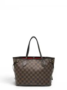 Pre-owned Louis Vuitton COATED CANVAS Tote Bags DAMIER EBENE NEO NEVERFULL PM