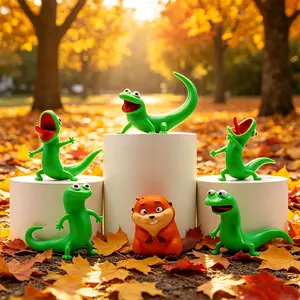 6-Piece Set Adorable Lizard Handmade Figurines, Office Desk Decorations, Home Ornaments, Perfect Gift Idea