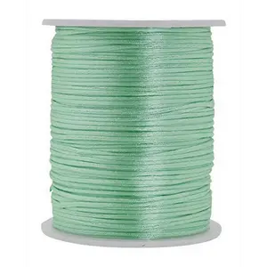 Mandala Crafts Satin Rattail Cord String from Nylon for Chinese Knot, Macrame, Trim, Jewelry Making