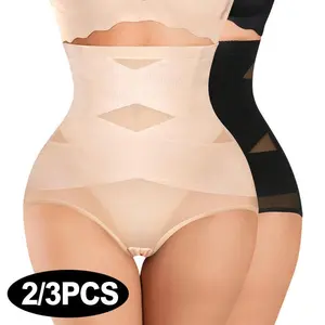 3PCS Women's Tummy Control Underwear Female High Waist Trainer Panties Corset Abdomen Girdle Women's Tummy Control Shapewear Body Shaper Underwear Butt Lifter Briefs