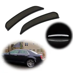 2pcs For Chrysler 300 2015 2016 2017 2018 2019 2020 2021 2022 2023 White LED Rear Side Marker lamps Lights Lamps - Smoked Lens,Replace OEM 68214402AD, 68214403AD