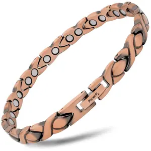 MagnetRX Ultra Strength Pure Copper Magnetic Bracelet For Women (XO)