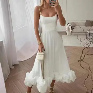 Spring 2025 New Arrival – Stylish Women’s Slimming Strappy Floral A-Line Evening Formal Dress