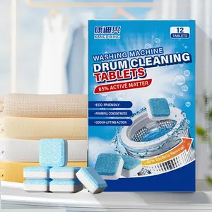 4-in-1 Household Cleaner Tablets - Deep Clean for Floors Washing Machines Ice Makers & Coffee Makers Streak-Free Odor Removal Home Appliances Effervescent Variety Set 120 Sheet Kit Cleaning household items
