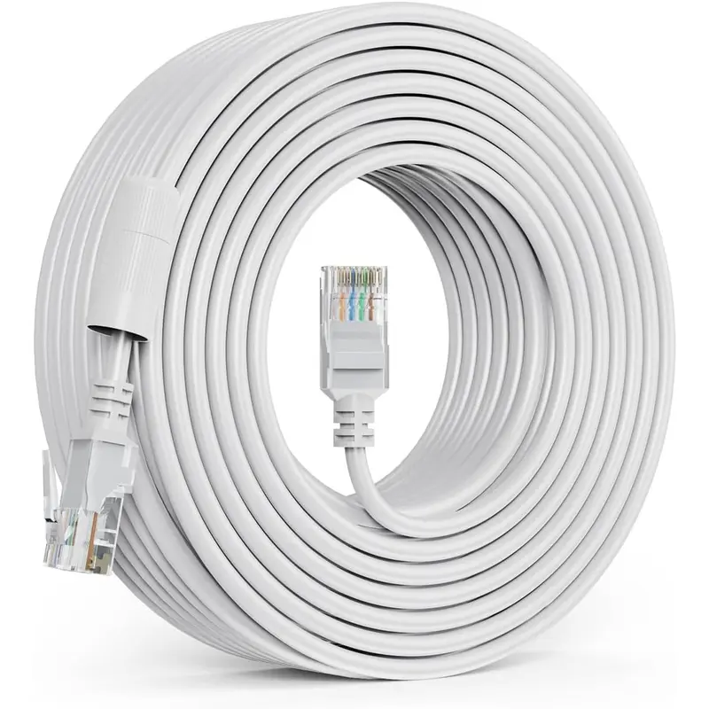 ZOSI High-Quality Cat5e Twisted Pair Ethernet Cable with RJ45 Connectors, Compatible for PoE Security Systems, 150ft Long Run, 100ft(30m)/60ft(18m) Lengths, Works with PoE Switches