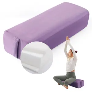 HOMBYS Yoga Bolster Pillow – Soft Meditation & Stretch Support Cushion for Relaxation, Yoga & Stress Relief