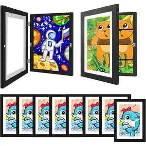 8 Pack  Artwork Frames Changeable, 8.5x11in  Art Frames Front Opening,  Art Projects  Art Frames Picture Frames for  Drawing, Crafts and Photos, Holds 130 count