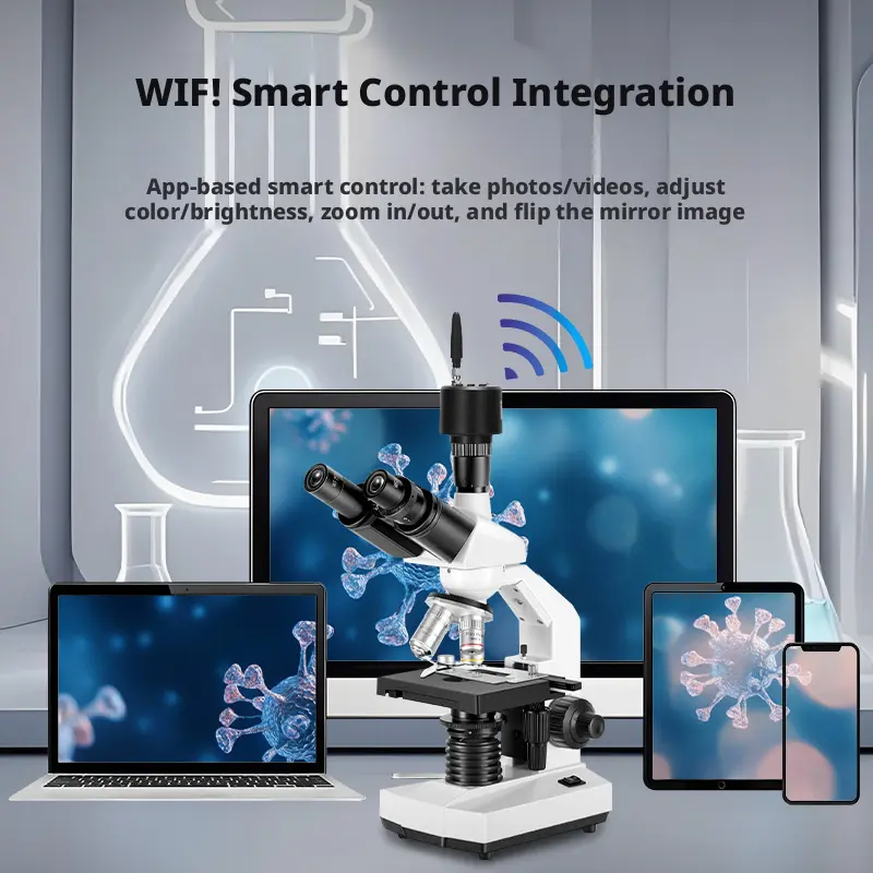 WiFi electronic eyepiece 100w 200w resolution can be connected to mobile phones or tablets via WiFi, and can also be wired to computers, microscopes, and specialized WiFi electronic eyepieces (excluding microscopes)