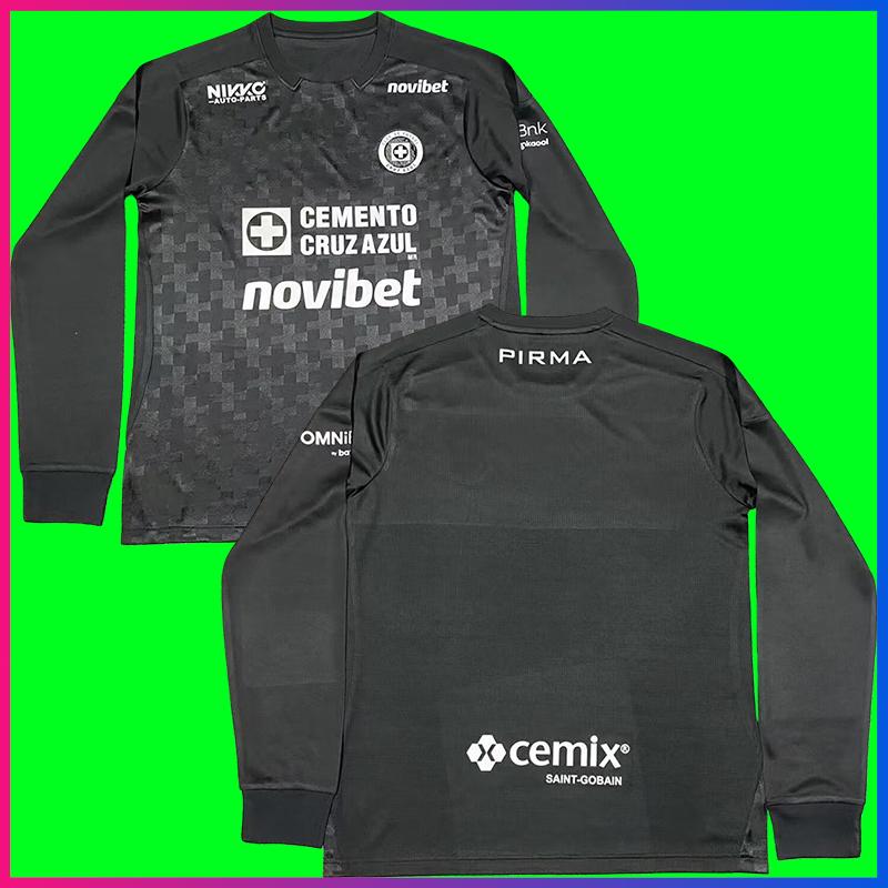 （S-4XL) 2025/2026 Cruz Azul black Customize Long sleeves Football Jersey Shirt
