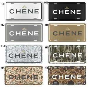 Chene Aluminum License Plate – Outdoor Car Tag, Black White Gray & Camo Options, Truck SUV Off-Road Vehicle Decor Gift for Men Women