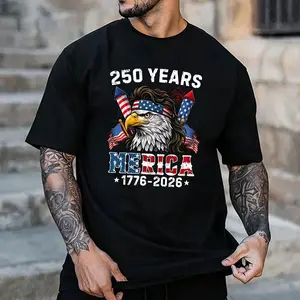 250 Years of America Eagle Shirt – Patriotic USA 1776–2026 T-Shirt, Bald Eagle Fireworks Independence Day Tee, America 250th Anniversary Gift