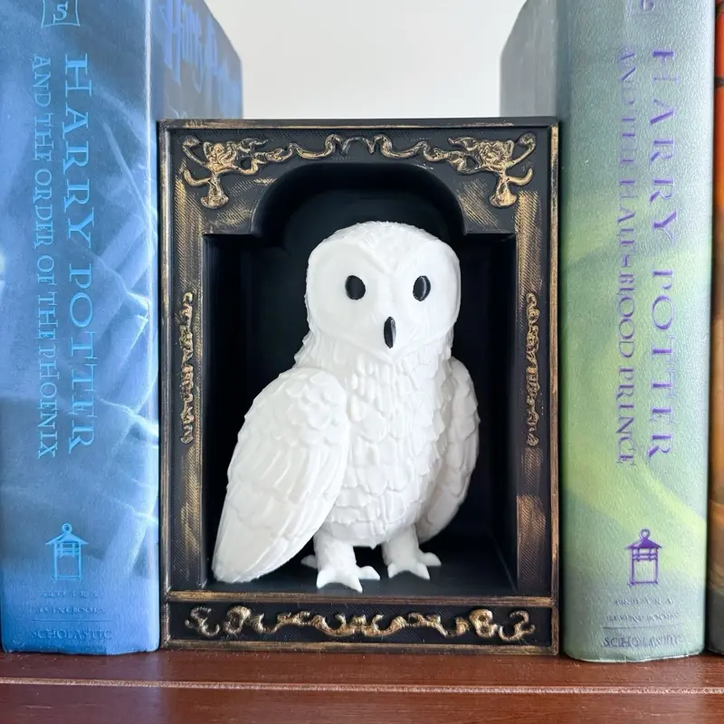 Harry Potter Bookend - 3D Printed Hedwig Design with Whimsical Touch for Home Decor