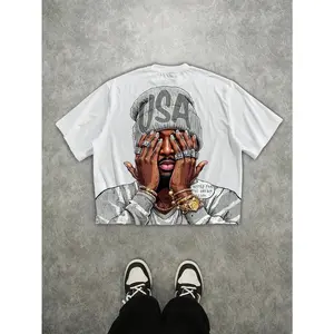 Manfinity EMRG Men's Loose Fit All-Over Print Cropped T-Shirt