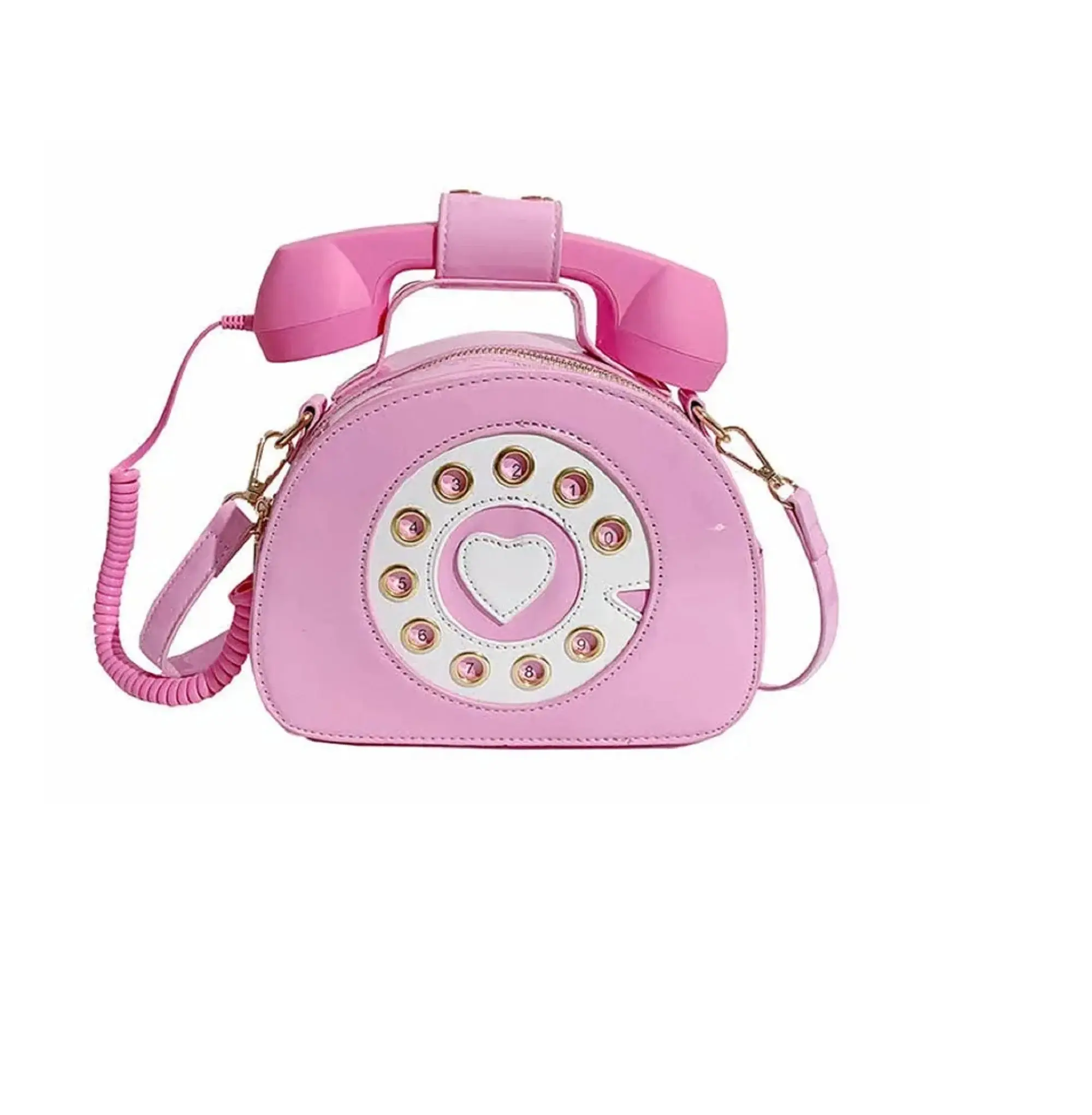 Retro 90s Telephone Crossbody Sling Bag with headset working
