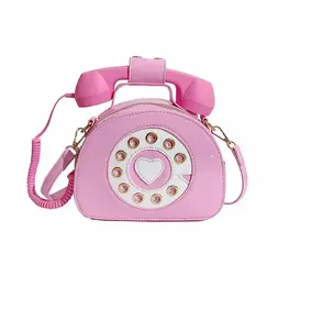 Retro 90s Telephone Crossbody Sling Bag with headset working