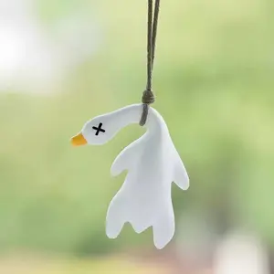 Creative Cartoon Ghost Duck Design Car Hanging Ornament, Car Rearview Mirror Hanging Decoration, Car Interior Accessories for Women & Men