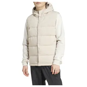 adidas Mens Helionic Vest Athletic Outerwear Casual - Beige