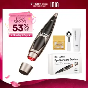 INIA LUMIN 4-in-1 Eye Skincare Wand – 3 Mins a Day for Fewer Lines in 14 Days & Less Puffiness in 21, FDA-Cleared, Spa-Level Results at a Fraction of the Price, Lift & Brighten Eyes in Just Weeks