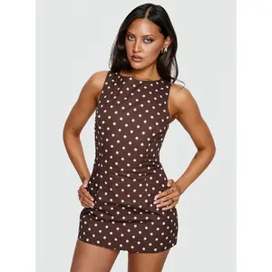 Yumiko Romper Brown Polka Dot