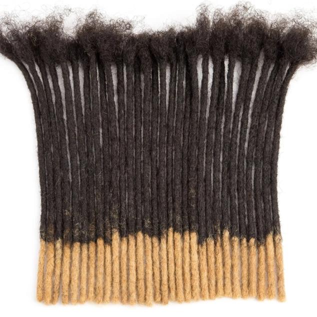 Colored Human Hair Dreadlock Extensions | 0.6cm Width Fully Handmade Locs for Men & Women | Can Be Dyed, Bleached & Curled | Perfect for Halloween, Christmas & Daily Looks