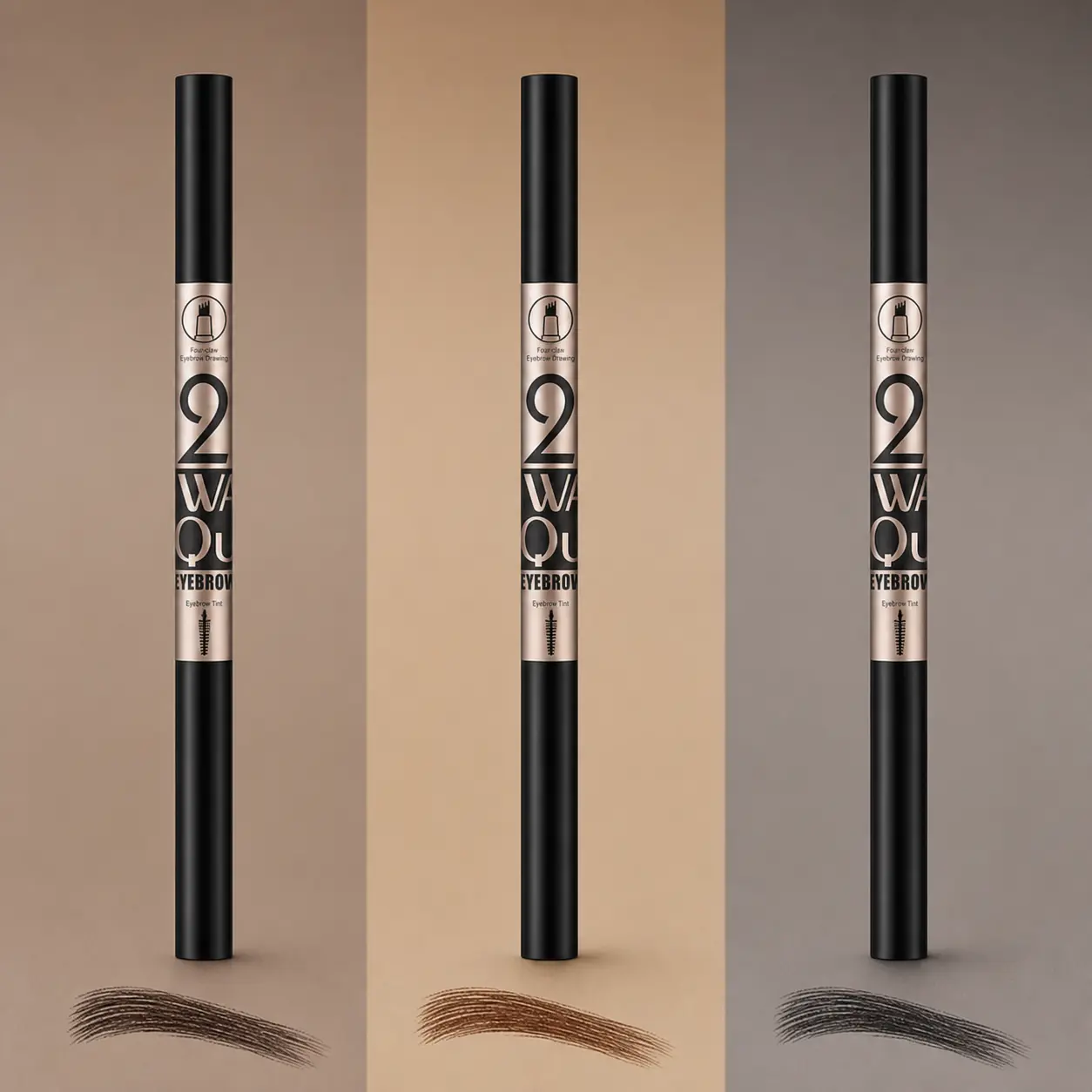 Sparse Brows? 2-in-1 Eyebrow Pen and Brow Tint, 4-Fork Fine Tip Brow Pencil with Spoolie Brush for Natural Hair-Like Strokes sohochic
