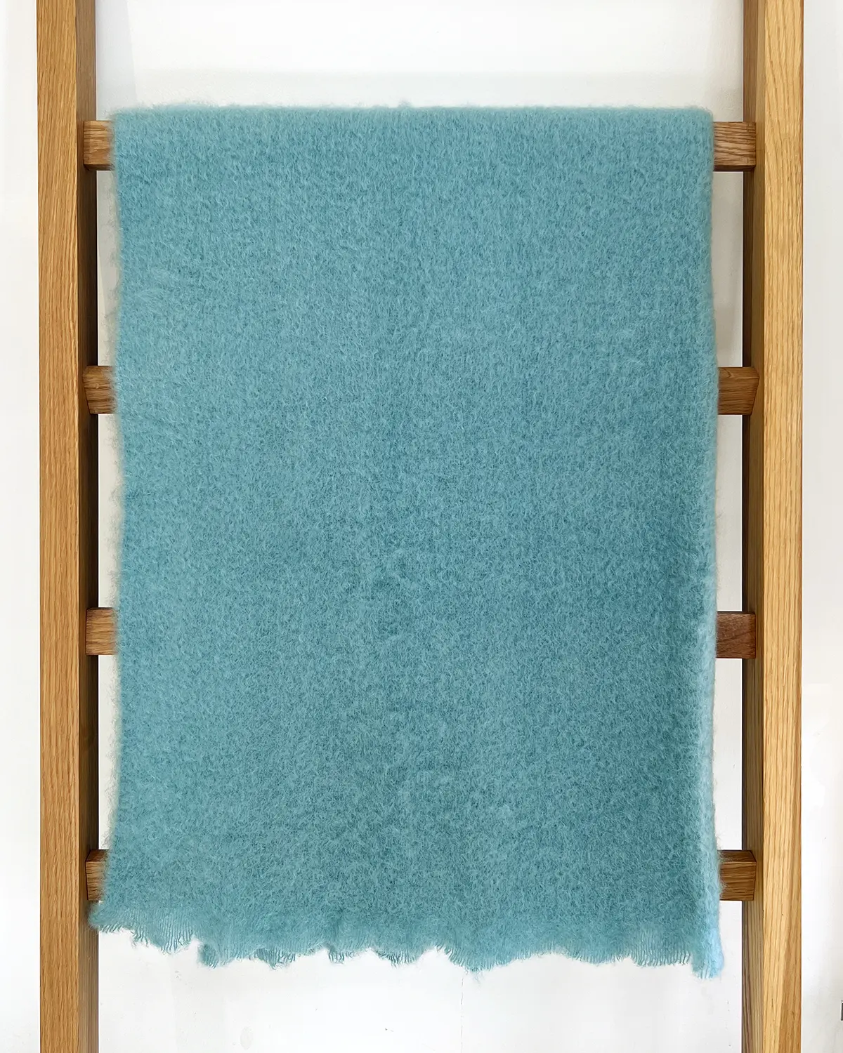Mantas Ezcaray Tiffany Blue Mohair Blanket Throw