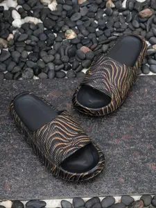 Summer Women's Thick-Soled Non-Slip Comfortable Slippers, Trendy Leopard Zebra Tiger Print Casual Beach Footwear