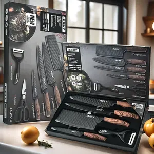 6PCS Sharp Stainless Steel Knives Set, Boneless Cooking Utensils, Long-Lasting Edges, Comfortable Grip, Easy to Clean, No Knife Block