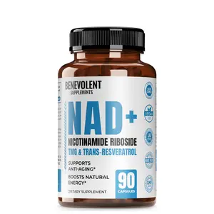 NAD+ Supplement, High Absorption NAD Supplement Cell Power Regenerator Nicotinamide Riboside with Trans-Resveratrol - Healthcare Vitamin