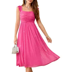 Wedtrend Sparkly Sequin Dress Ruffle Strap 80s Prom Dress Long Formal Dresses for Women2026